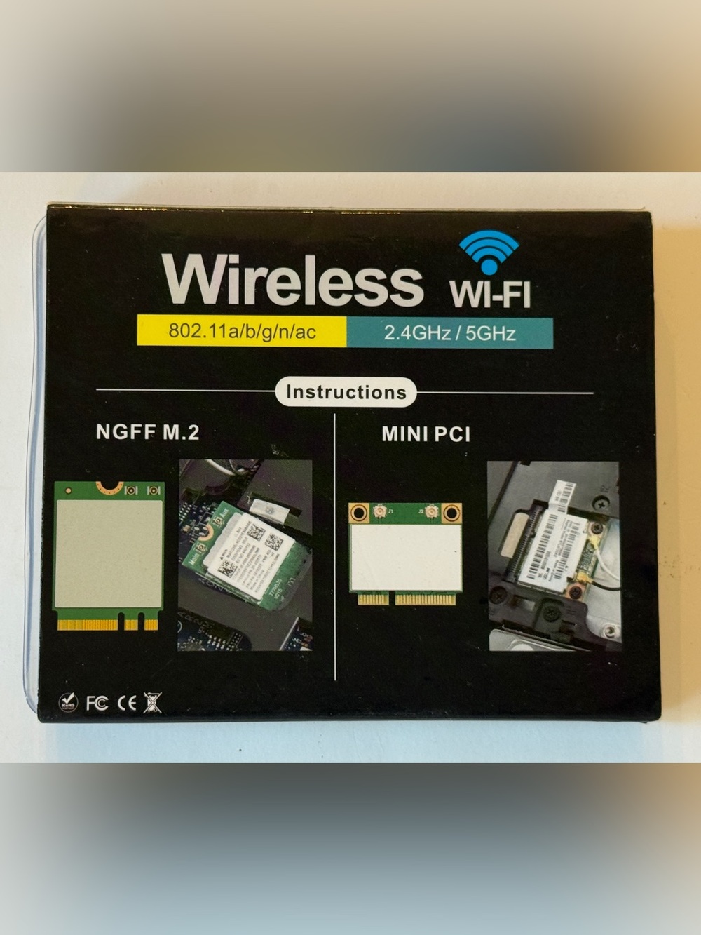 Wireless Wi-Fi 802.11a/b/g/n/ac/ax 2.4GHz/5GHz/6GHz Mini PCI-E Network Card